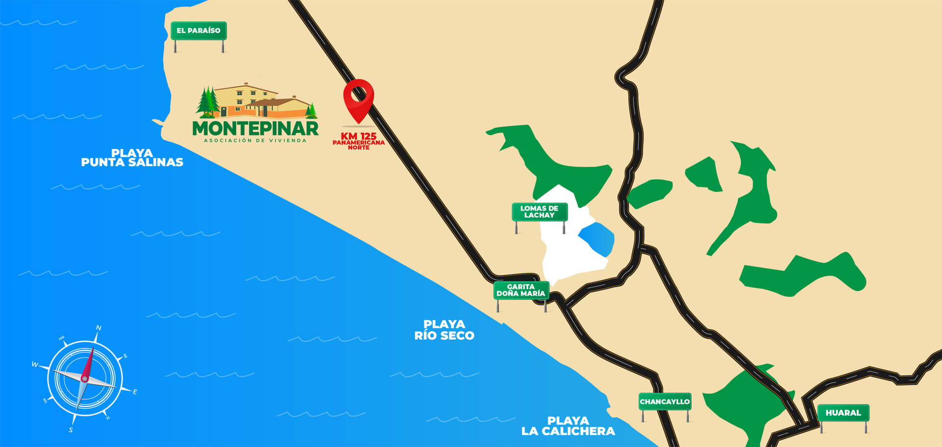 Mapa de ubicación de Montepinar